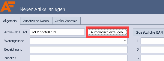 Art-Nr Generator