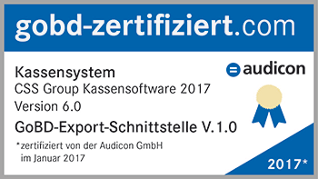 GoBD Kassensoftware zertifiziert von Audicon