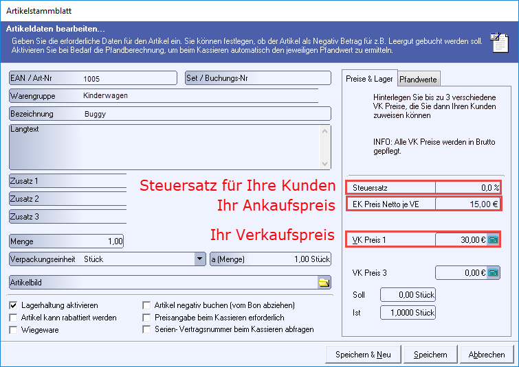 Kassensoftware An und Verkauf Differenzbesteuerung