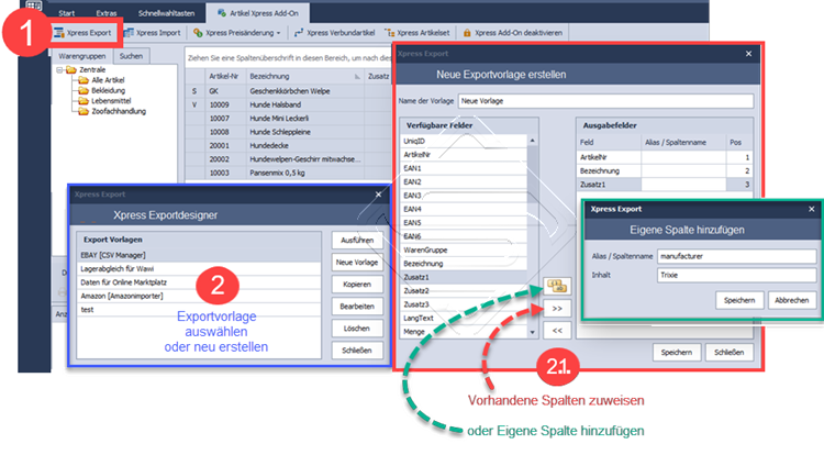 SDS Kassensoftware Neo Xpress Export