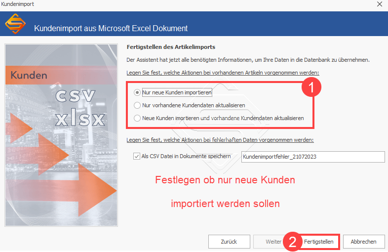 SDS Neo Kunden Import neue Kunden und oder Kunden aktualisieren